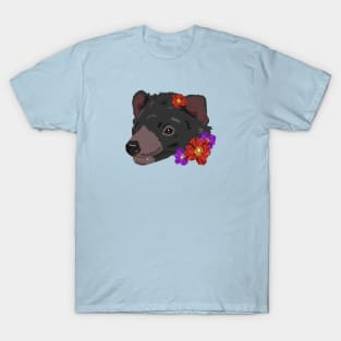 Tasmanian Devil with Flowers T-Shirt